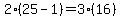 2%2825-1%29=3%2816%29