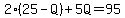 2%2825-Q%29%2B5Q=95
