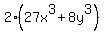 2%2827x%5E3%2B8y%5E3%29