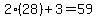2%2828%29%2B3=59