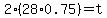 2%2828%2A0.75%29=t