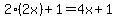 2%282x%29%2B1=4x%2B1