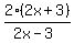 2%282x%2B3%29%2F%282x-3%29