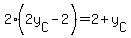 2%282y%5BC%5D-2%29=2%2By%5BC%5D