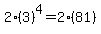 2%283%29%5E4+=+2%2881%29