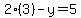 2%283%29-y=5