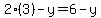 2%283%29-y+=+6-y