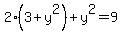 2%283%2By%5E2%29%2By%5E2=9