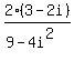 2%283-2i%29%2F%289-4i%5E2%29