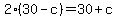 2%2830-c%29=30%2Bc