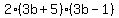 2%283b%2B5%29%283b-1%29