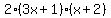 2%283x%2B1%29%28x%2B2%29