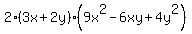 2%283x%2B2y%29%289x%5E2-6xy%2B4y%5E2%29