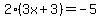 2%283x%2B3%29+=+-5