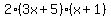 2%283x%2B5%29%28x%2B1%29