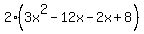 2%283x%5E2-12x-2x%2B8%29