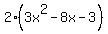 2%283x%5E2-8x-3%29
