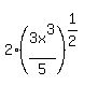 2%283x%5E3%2F5%29%5E%281%2F2%29