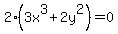 2%283x%5E3+%2B+2y%5E2%29=0