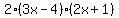 2%283x-4%29%282x%2B1%29