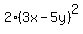 2%283x-5y%29%5E2
