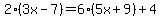 2%283x-7%29=6%285x%2B9%29%2B4