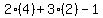 2%284%29%2B3%282%29-1