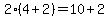 2%284%2B2%29=10%2B2