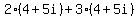 2%284%2B5i%29%2B3%284%2B5i%29