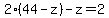 2%2844-z%29-z=2