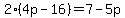 2%284p-16%29=7-5p