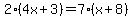 2%284x%2B3%29+=+7%28x%2B8%29
