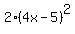 2%284x-5%29%5E2
