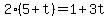 2%285%2Bt%29=1%2B3t