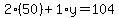 2%2850%29%2B1%2Ay=104