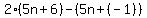 2%285n%2B6%29-%285n%2B%28-1%29%29