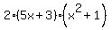 2%285x%2B3%29%28x%5E2%2B1%29