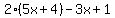 2%285x%2B4%29-3x%2B1
