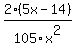 2%285x-14%29%2F105x%5E2