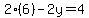 2%286%29-2y=4
