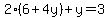 2%286%2B4y%29%2By=3