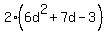 2%286d%5E2%2B7d-3%29