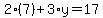 2%287%29%2B3%2Ay=17