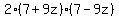 2%287%2B9z%29%287-9z%29