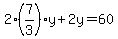2%287%2F3%29y%2B2y=60