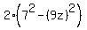 2%287%5E2-%289z%29%5E2%29