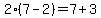 2%287-2%29=7%2B3