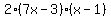 2%287x+-+3%29%28x+-+1%29