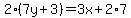 2%287y%2B3%29++=+3x+%2B+2%2A7