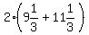 2%289%261%2F3%2B11%261%2F3%29